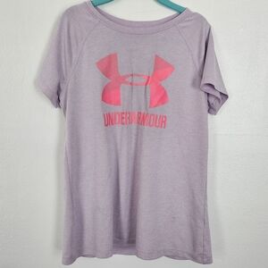 Under Armour Purple Shirt‎ With Pink Graphic Size Youth Medium